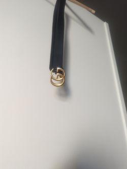 Gucci GG Armont Belt 525040 Black Calfskin Unis X