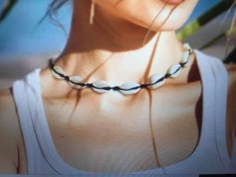 Handmade puka shell necklace choker