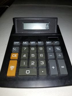 Solar powered desk calculator