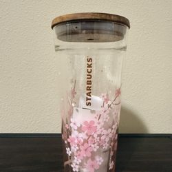 Starbucks Korea 20 Cherry Blossom Double Wall Glass Cold Cup