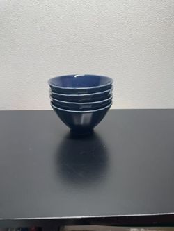 IKEA Blue Ceramic Bowls - Set of 4