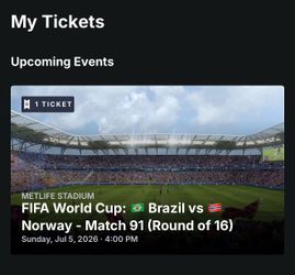 WORLD CUP TICKET