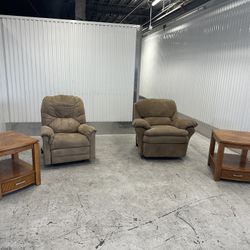 Comfy Nice Light Brown Recliner Chairs