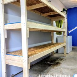 DROP-OFF w/ Setup Statewide! New, Handbuilt Storage Shelves / Rack for garage, basement, pole barn, buildings, and business. 