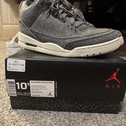 Air Jordan Retro 3 Wool Men’s Size 10.5