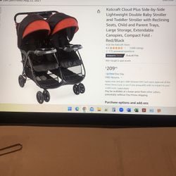 Kolcraft Cloud Plus Side-by-Side Stroller