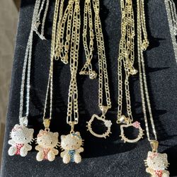 Hello Kitty Necklaces Gold Plated 