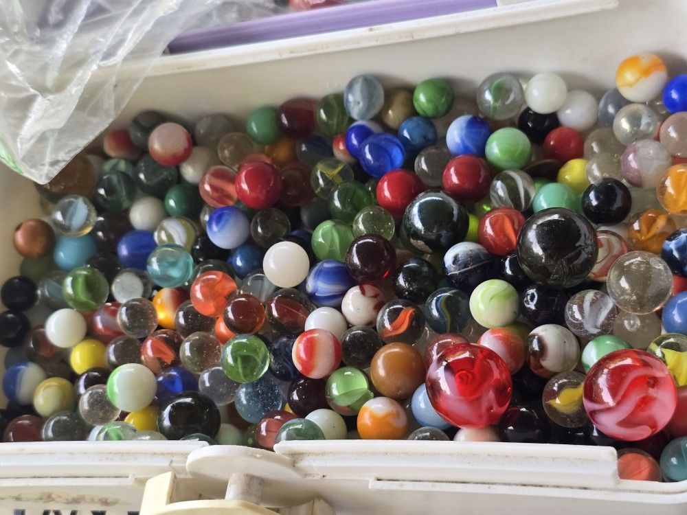 6 Lb Marble Lot Vintage Glass Machine Made