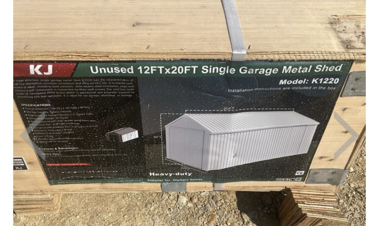 K1220 Single Garage Metal Shed