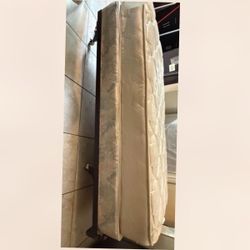 Twin Bed, Box Spring and Rolling  Metal Frame