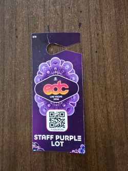 Edc parking pass purple lot. Really close