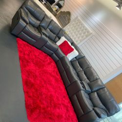 *Free Orlando Area Delivery*---Madrid Gray Leather Reclining Sectional Sofa---Now $1499---Financing Available 