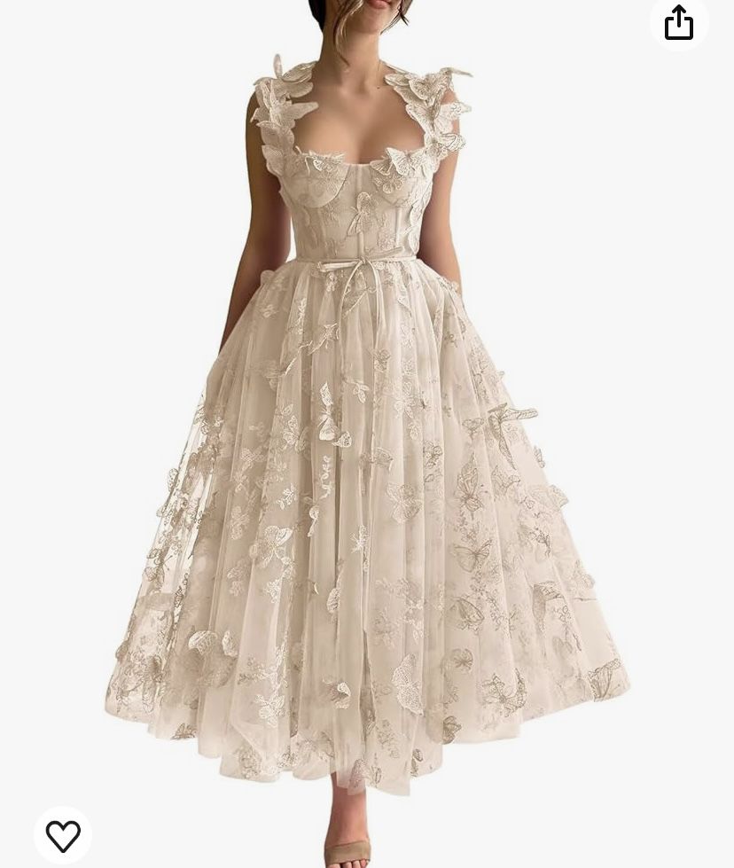 Tulle Dress With Butterflies 