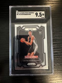 2023-24 Panini Prizm Monopoly #81 Victor Wembanyama SGC 9.5 Gem Mint Rookie Card