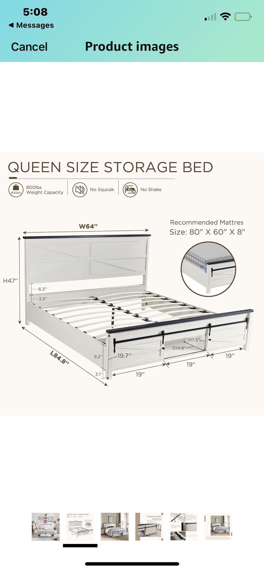 Queen Size Bed Frame With Mattress