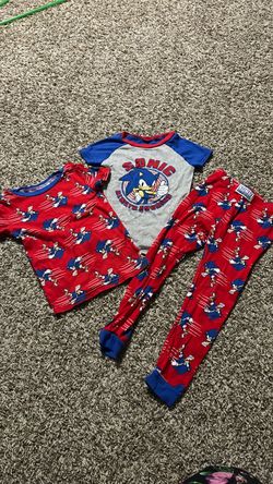 Sonic the Hedgehog Kids Pajama Set Sz 6