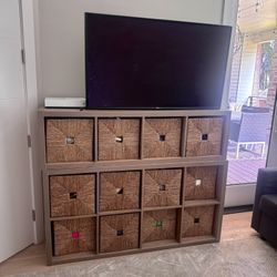 IKEA kallex storage shelf with baskets