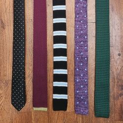 The Tie Bar Discontinued Design Silk Knit Ties (All 2" Wide)