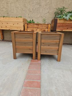 Hand made planter boxes.