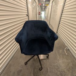World Market Declan Blue Velvet Office Chair 