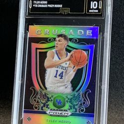 2019 Prizm Draft Picks 🔥 Tyler Herro 🔥 Crusade Prizm Rookie GMA 10 Mint 💎 - Miami Heat