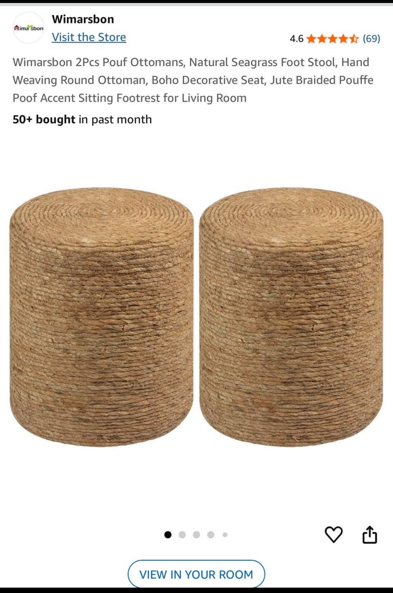 Jute Ottoman/stool/pouf 