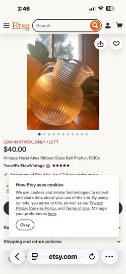 Vintage horizontal glass bell picture