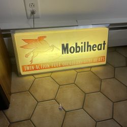 Mobil Oil Lighted Sign 