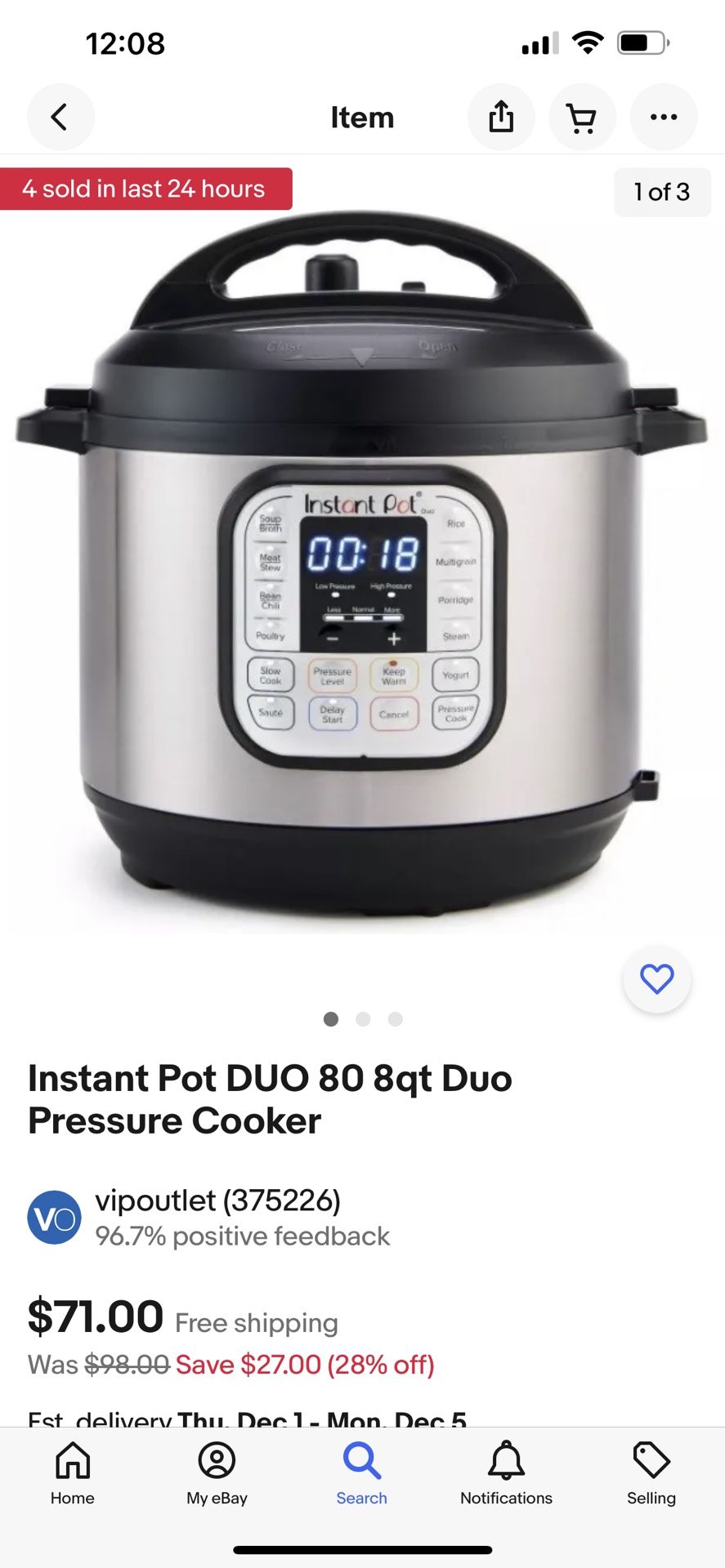 Instant pot 8 quart