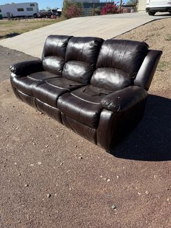Brown Leather Couch