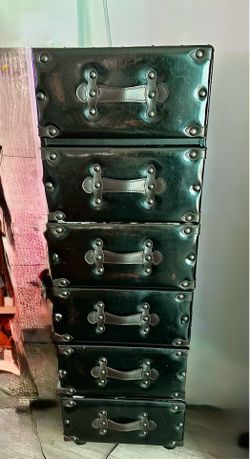 Faux Leather Dresser
