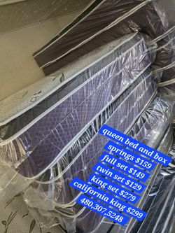 Queen Bed And B9x Spring BAMBOO Brand New 