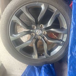 Three tires and rims