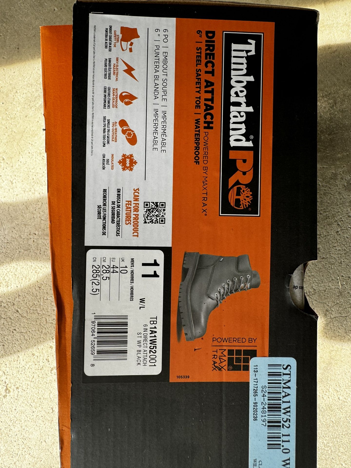 Timberland PRO 6IN Direct Attach Men's Steel Toe MaxTRAX Slip-Resistant Work Boot
