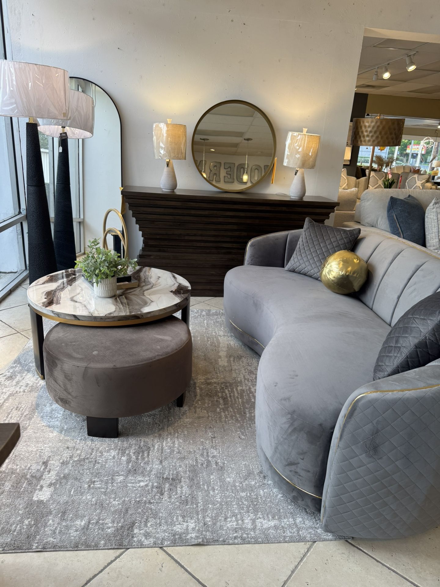 Modern Curved Sofa ( Modern Home Furniture)