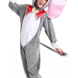 Unisex Animal Costume Kids，Plush Hooded Animals Pajamas Child，Halloween Carnival Animal Kid Jumpsuit Boys & Girls

Dumbo 