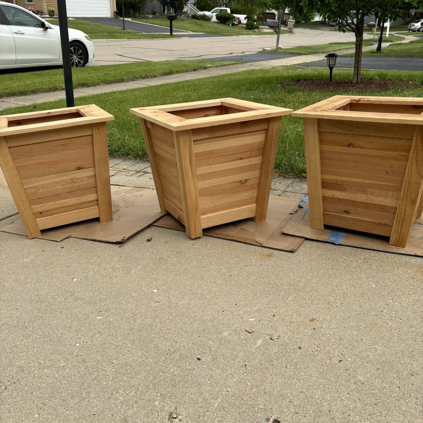 Decorative Cedar Flower Planters For Outdoors Ready For Pickup