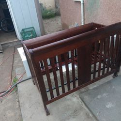Amish Solid Wood Baby Crib