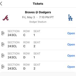 Dodgers Braves Tickets 