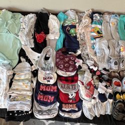 Baby BOY clothes and shoes bundle (Sizes NB-0/3 months 109 pieces). Pick up in La Puente Ca 91746 Near Bishop Amat HS. Cash only.