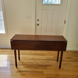 Solid Wood Table With Movable Sides 