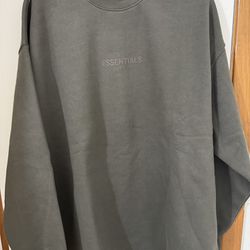 Essentials Fear Of God Relaxed Off Black Crewneck Sweater Size Medium 