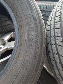 265 60 18 In Good Shape  250.