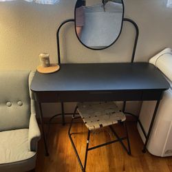 Ikea vanity and stool  