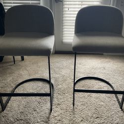 2-Pack of Jules Cantilever Armless Upholstered Counter-Height stools from Threshold