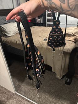 Rainbow Heart Mini Sling Bag / Crossbody Backpack
