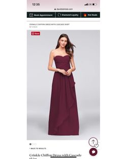David’s bridal‘s bridesmaids dress size 10 in Wine.