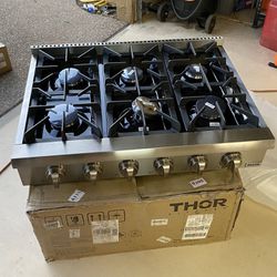 New Thor Gas Cooktop - 6 burner - 36”