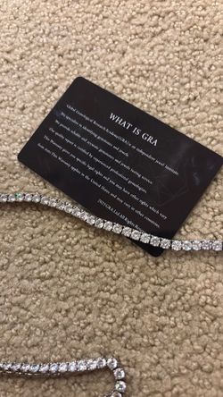 Iced out silver moissanite tennis chain