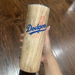Custom 20oz LAD Wooden Baseball Bat Print Stainless Steel Skinny Tumbler